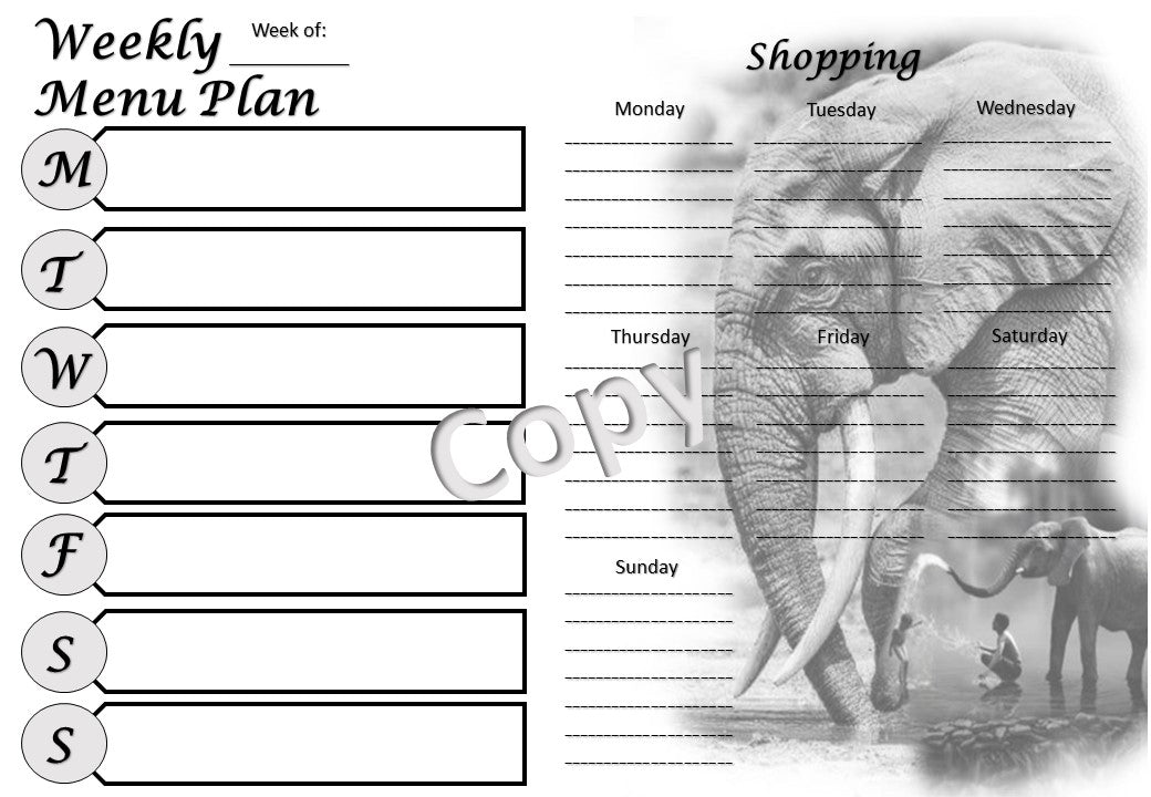 2023 Teachers Planner Elephant Theme English