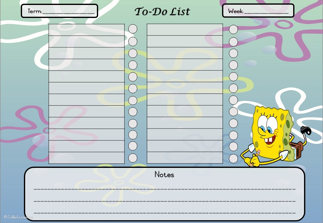 Teachers Planner 2023 - Spongebob theme