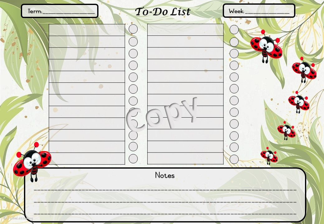 Teachers Planner 2023 - Ladybug theme