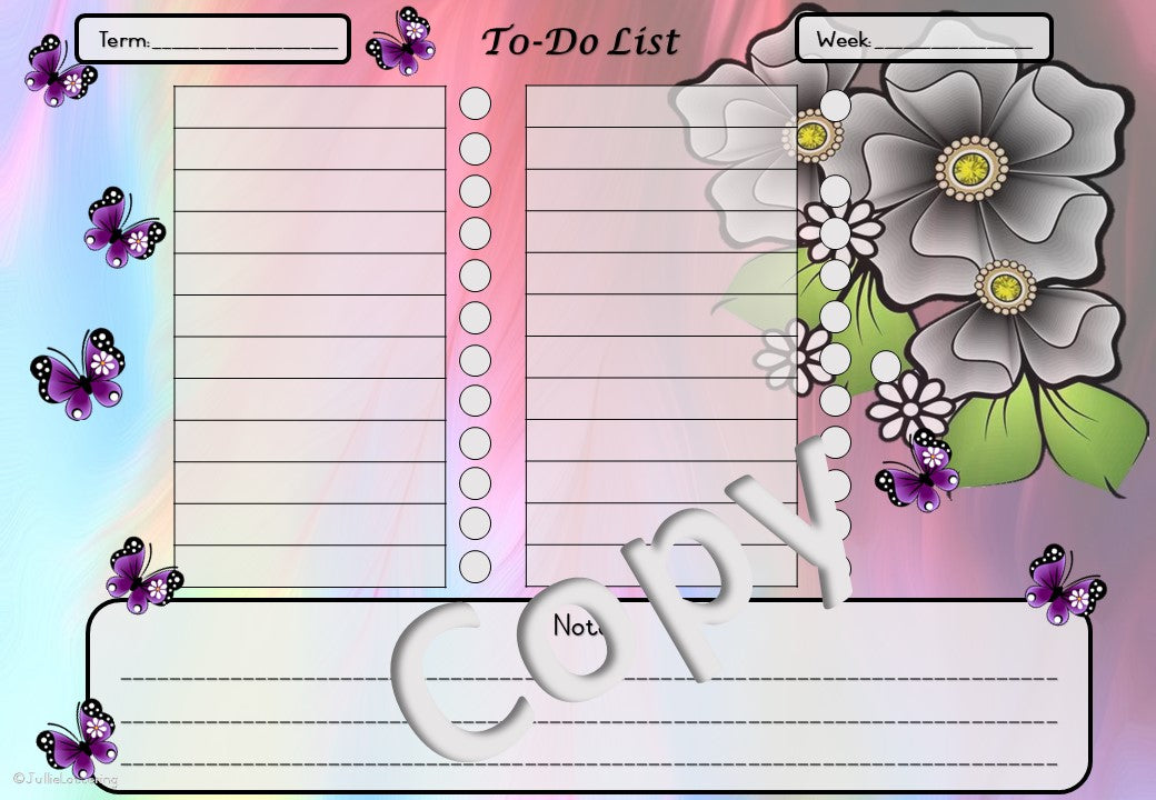 2023 Teachers Planner Butterfly Theme English