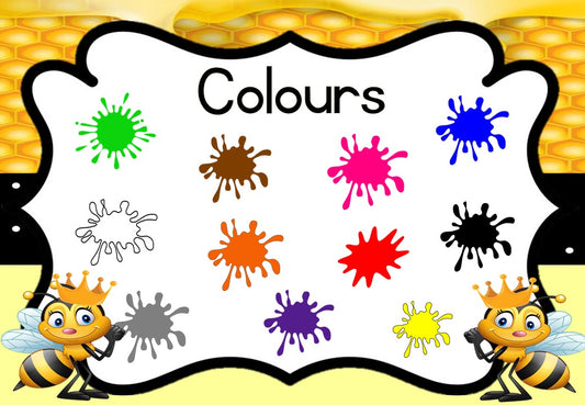 Bee Theme Poster Colours English