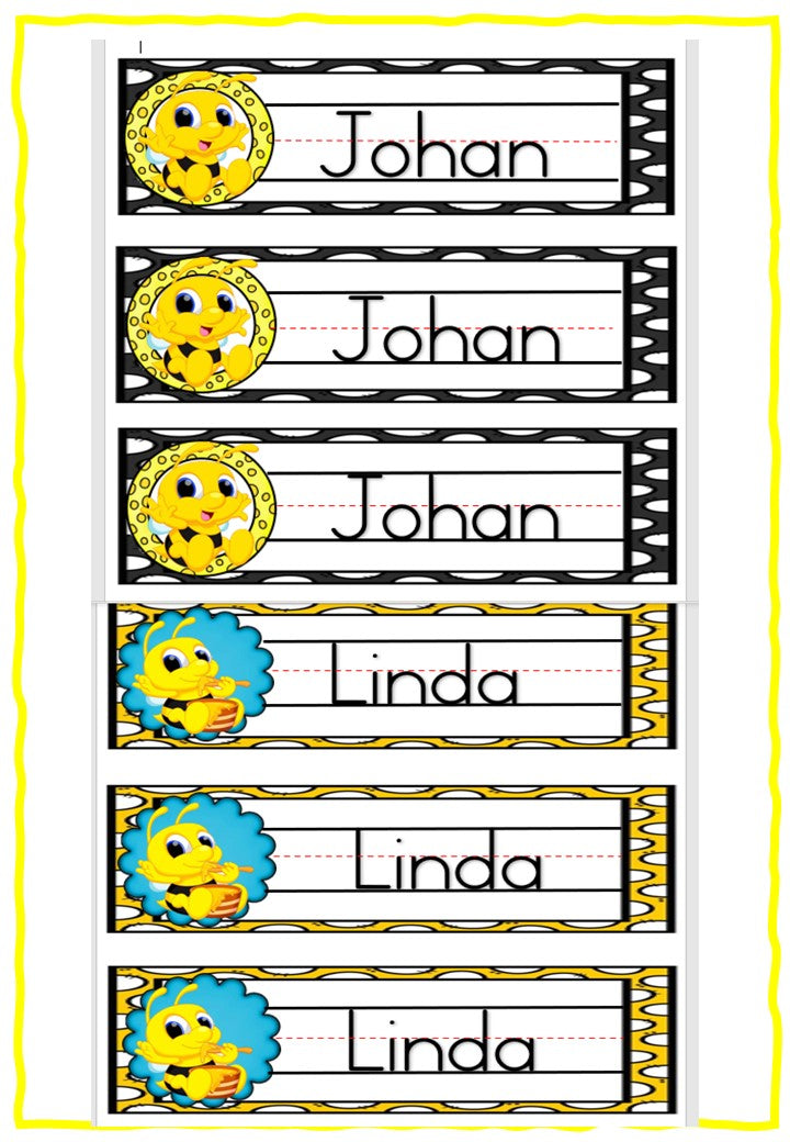 Bee name tags