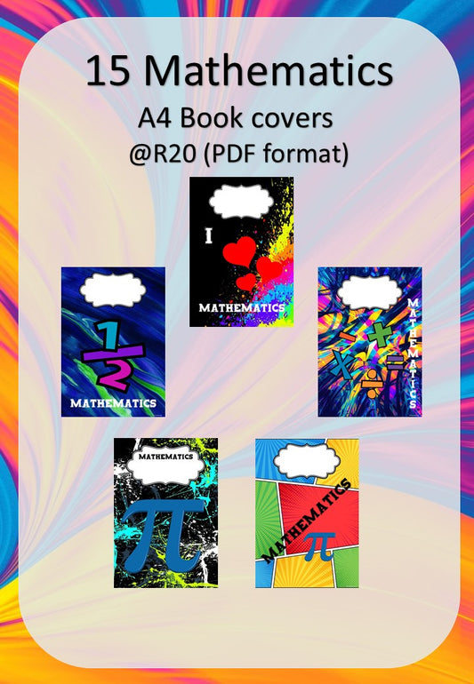 15 Mathematics book cover pages A4