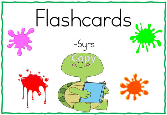 Flashcards English (ages 1-6yr olds)