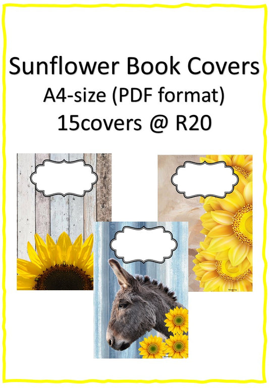 Sunflower Book Covers A4