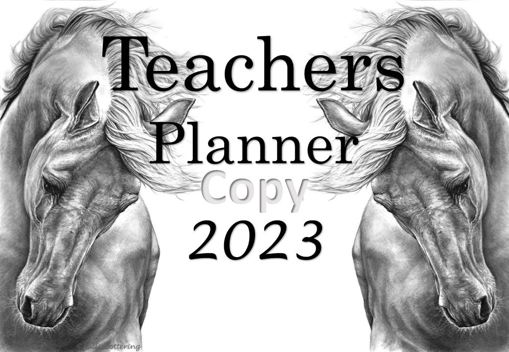 2023 Teachers Planner Horse Theme English