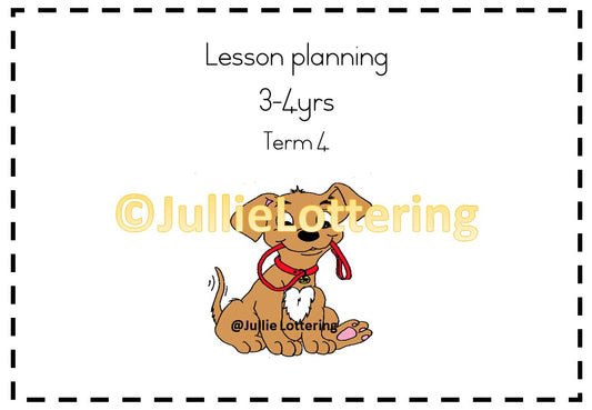 3-4yrs Lesson planning Term 4 English