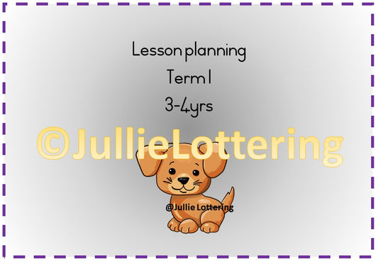 3-4yrs Lesson planning Term 1