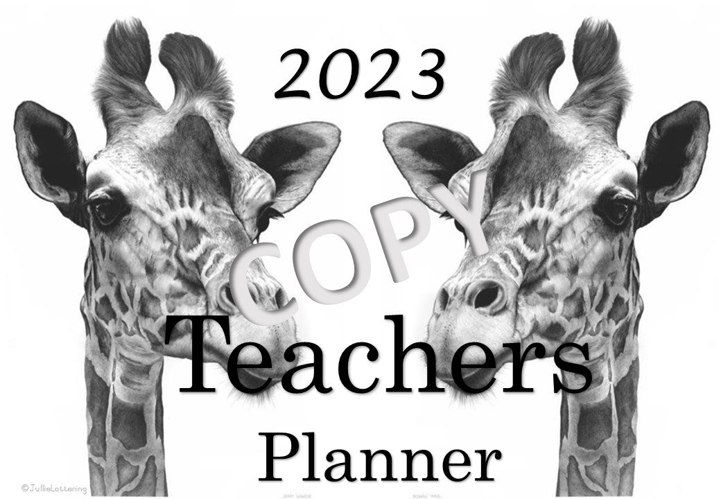 Teachers Planner Giraffes Theme English