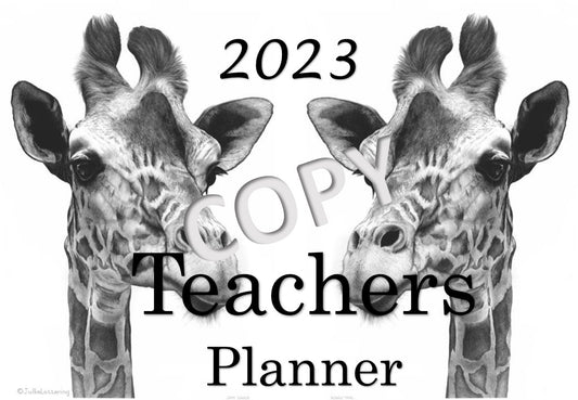 Teachers Planner Giraffes Theme English