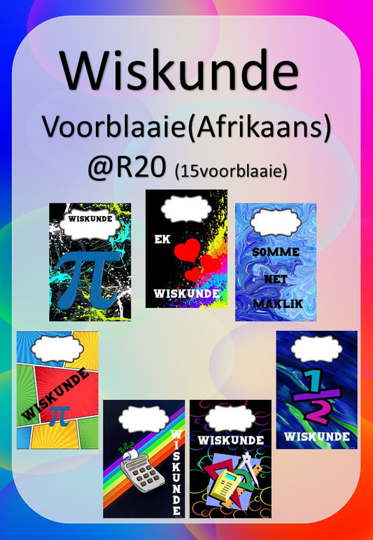 Wiskunde Voorblaaie (AFrikaans)