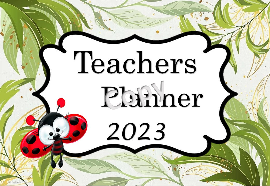 Teachers Planner 2023 - Ladybug theme