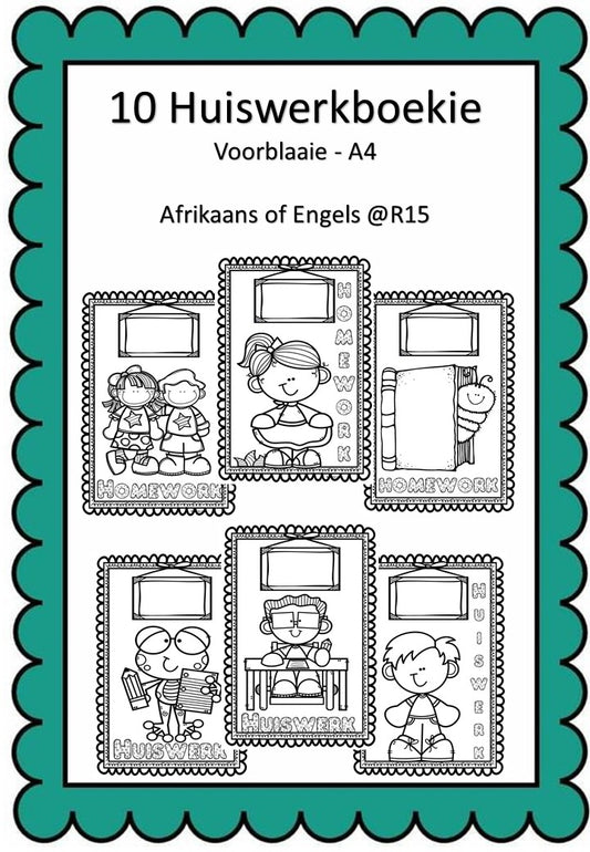 10 Huiswerkboek voorblaaie Afrikaans