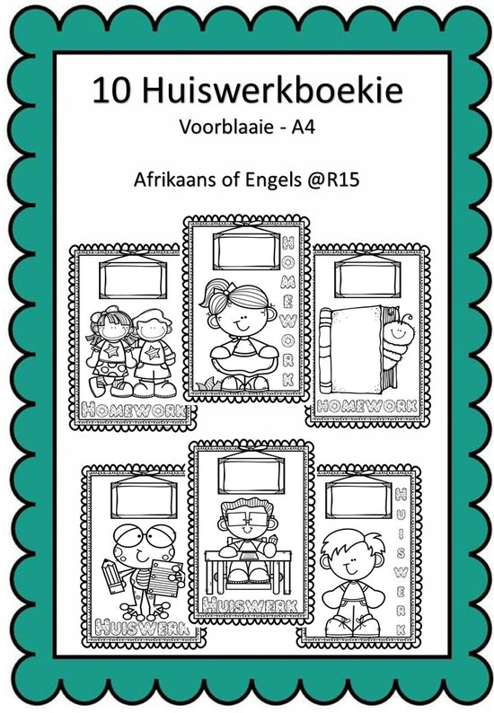 10 Huiswerkboek voorblaaie Afrikaans – Klaskamer Hulpbronne deur Jullie ...