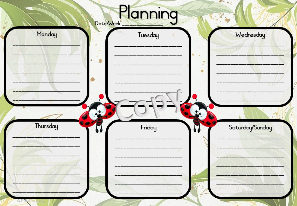 Teachers Planner 2023 - Ladybug theme