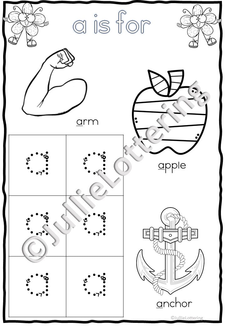 Alphabet trace book English