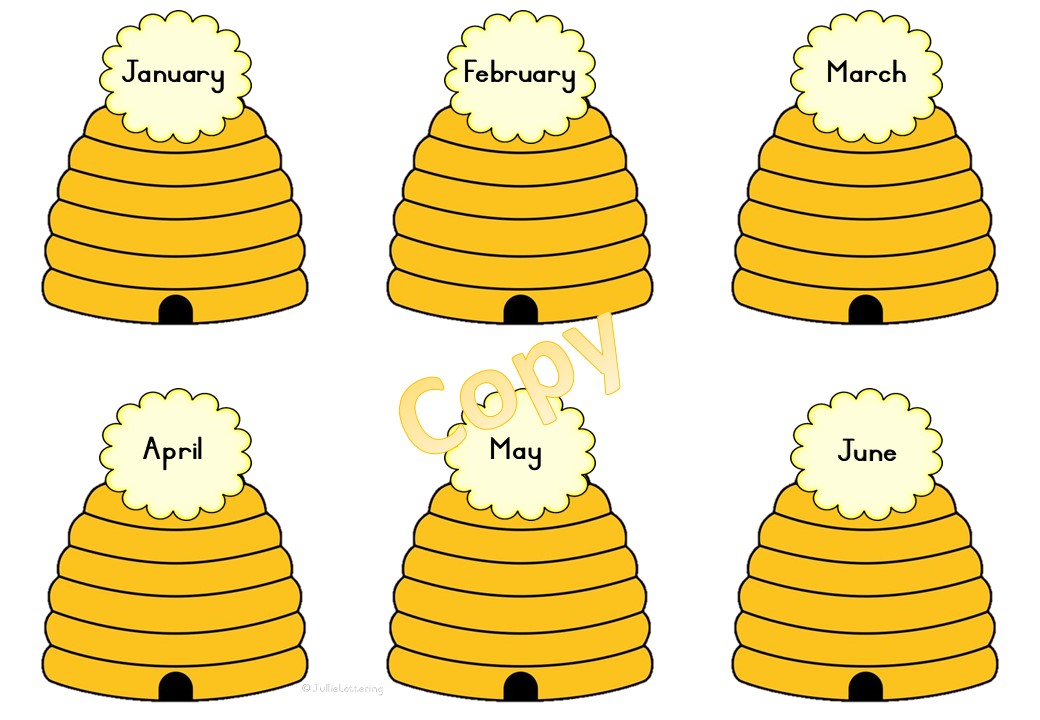 Bee Theme Birthday Chart English