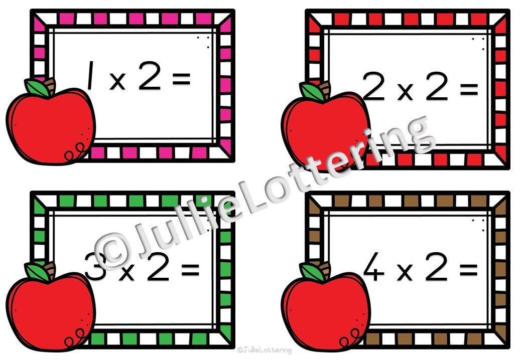 2 Times table Flashcards and certificates Afr and English