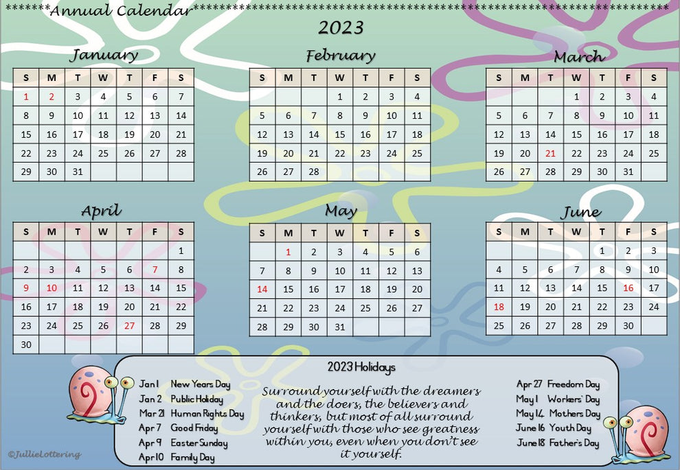 SpongeBob Teachers Calendar 2023 English A4 size Klaskamer
