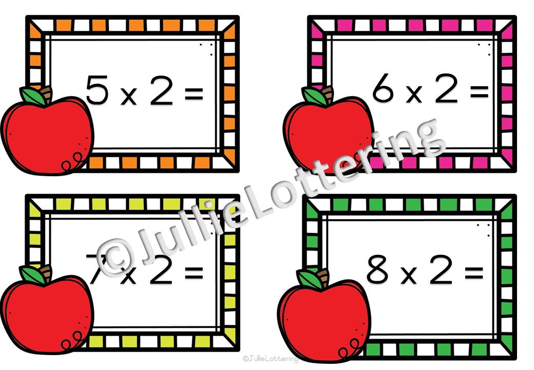 2 Times table Flashcards and certificates Afr and English