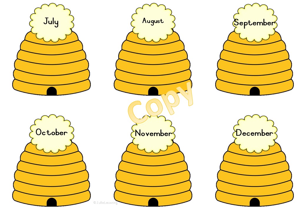 Bee Theme Birthday Chart English