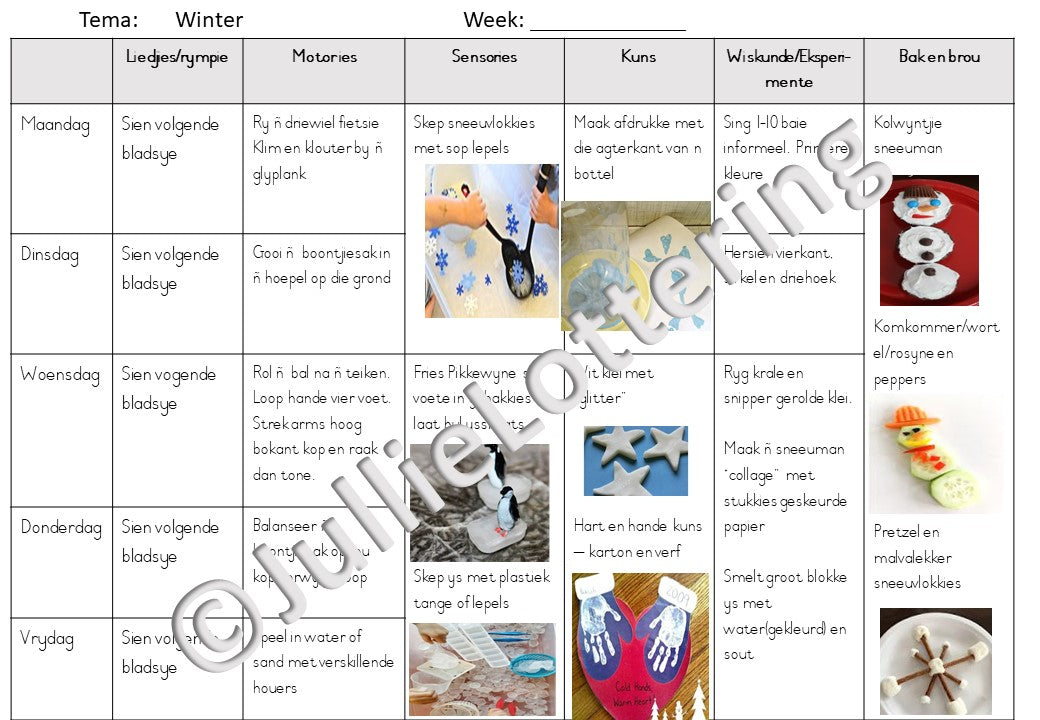 2-3jaar Lesbeplanning Kwartaal 3 Afrikaans