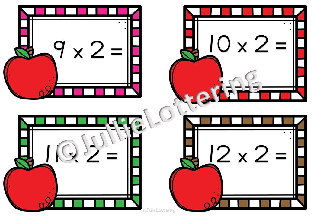 2 Times table Flashcards and certificates Afr and English