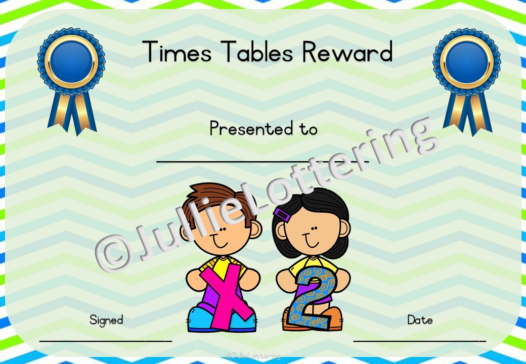 2 Times table Flashcards and certificates Afr and English