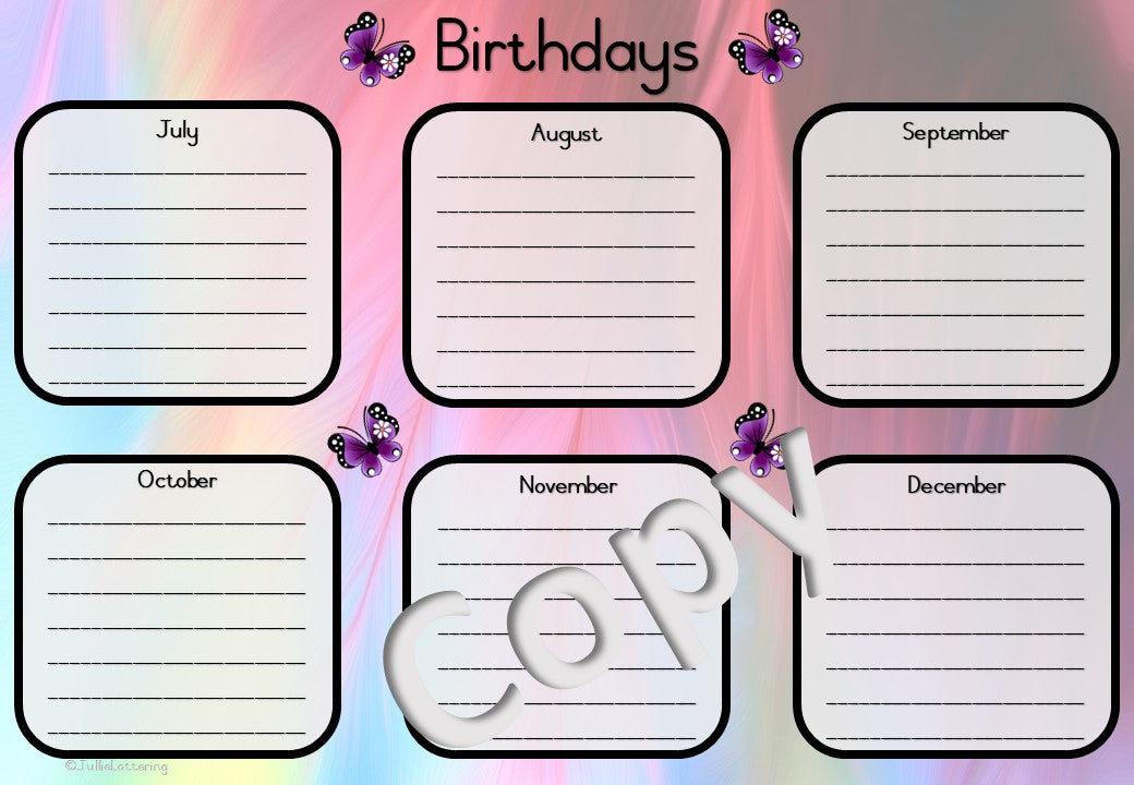 2023 Teachers Planner Butterfly Theme English