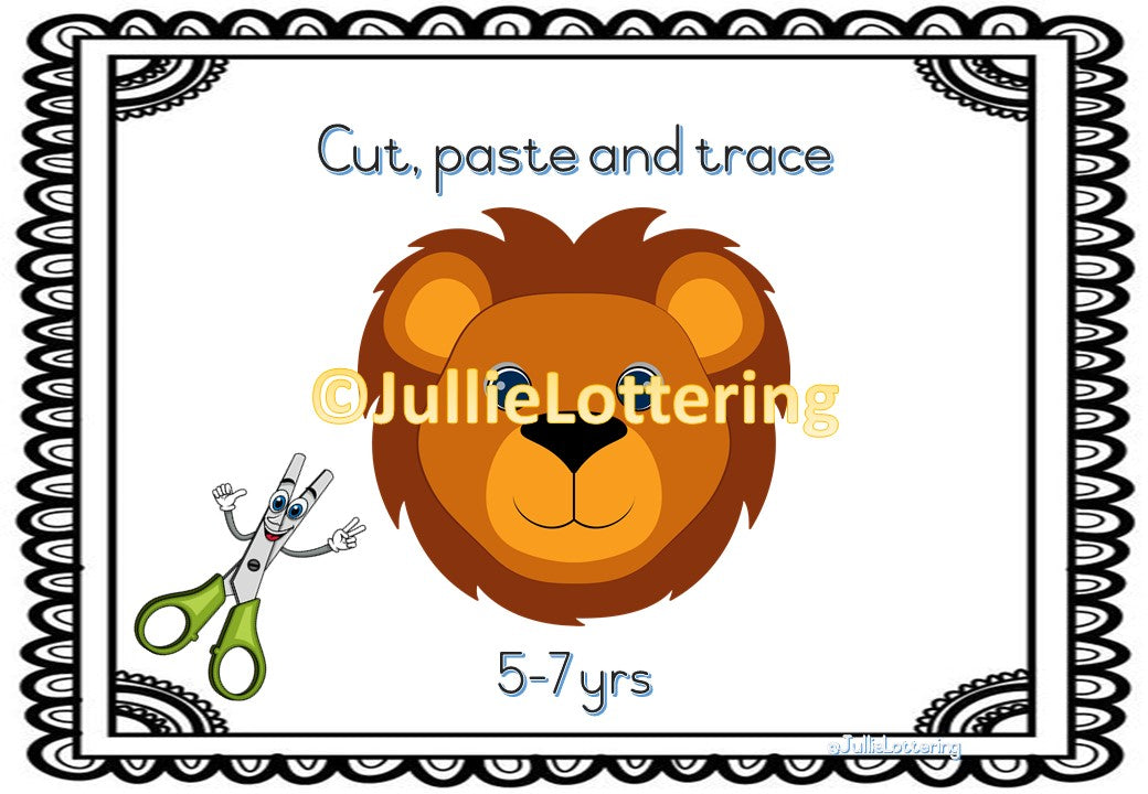 Cut, paste and trace booklet English