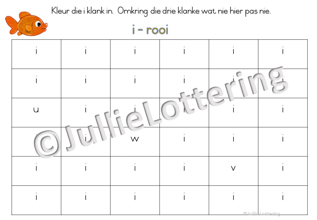 Alfabet i-klank boekie Afrikaans